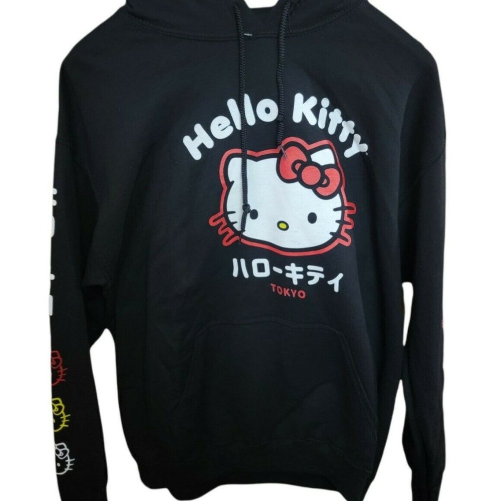 Hello Kitty Sanrio Tokyo Japanese Pullover Hoodie Mens SMALL NEW. Fast Shipping!
